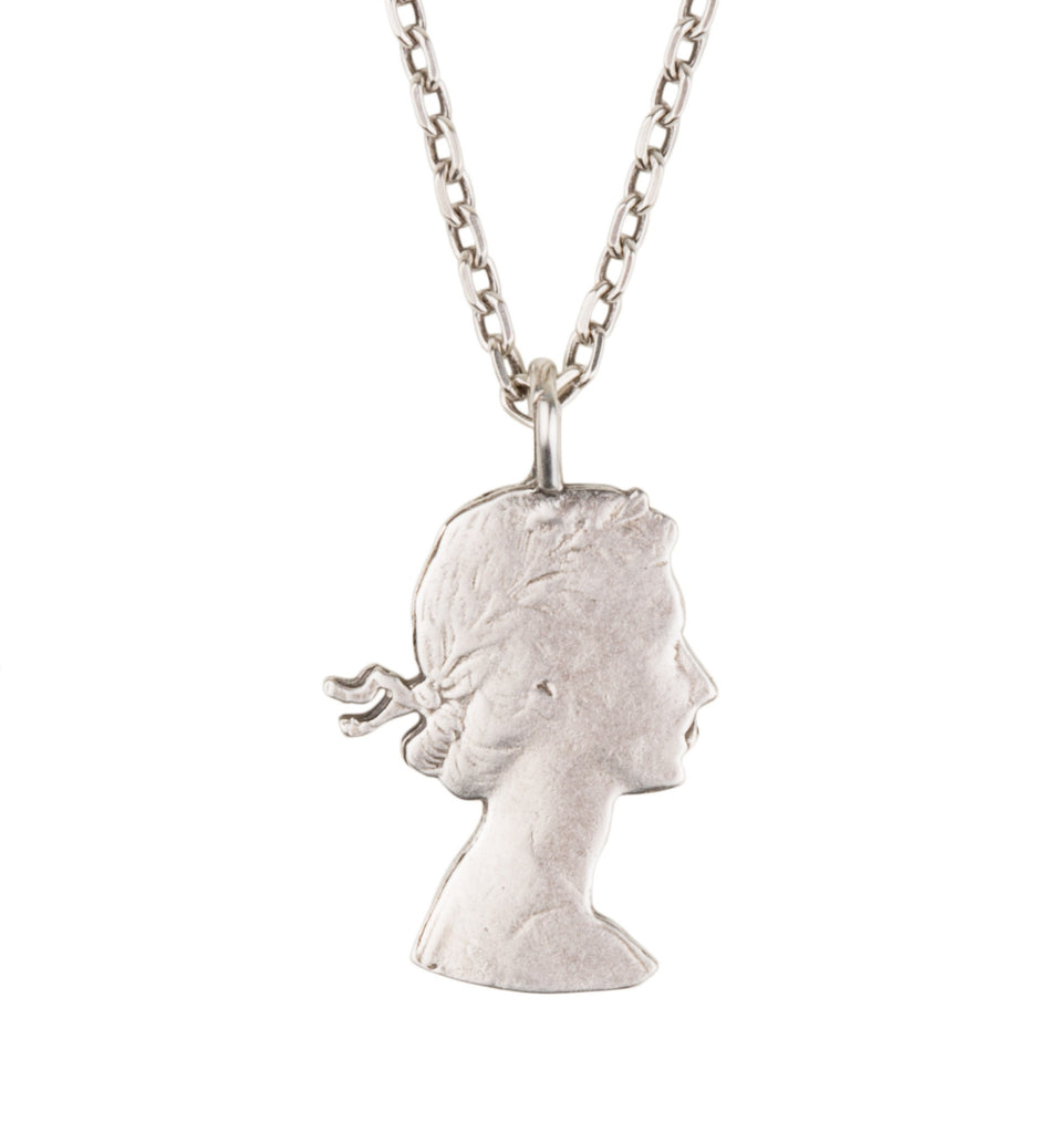 Queens Head Charm Necklace