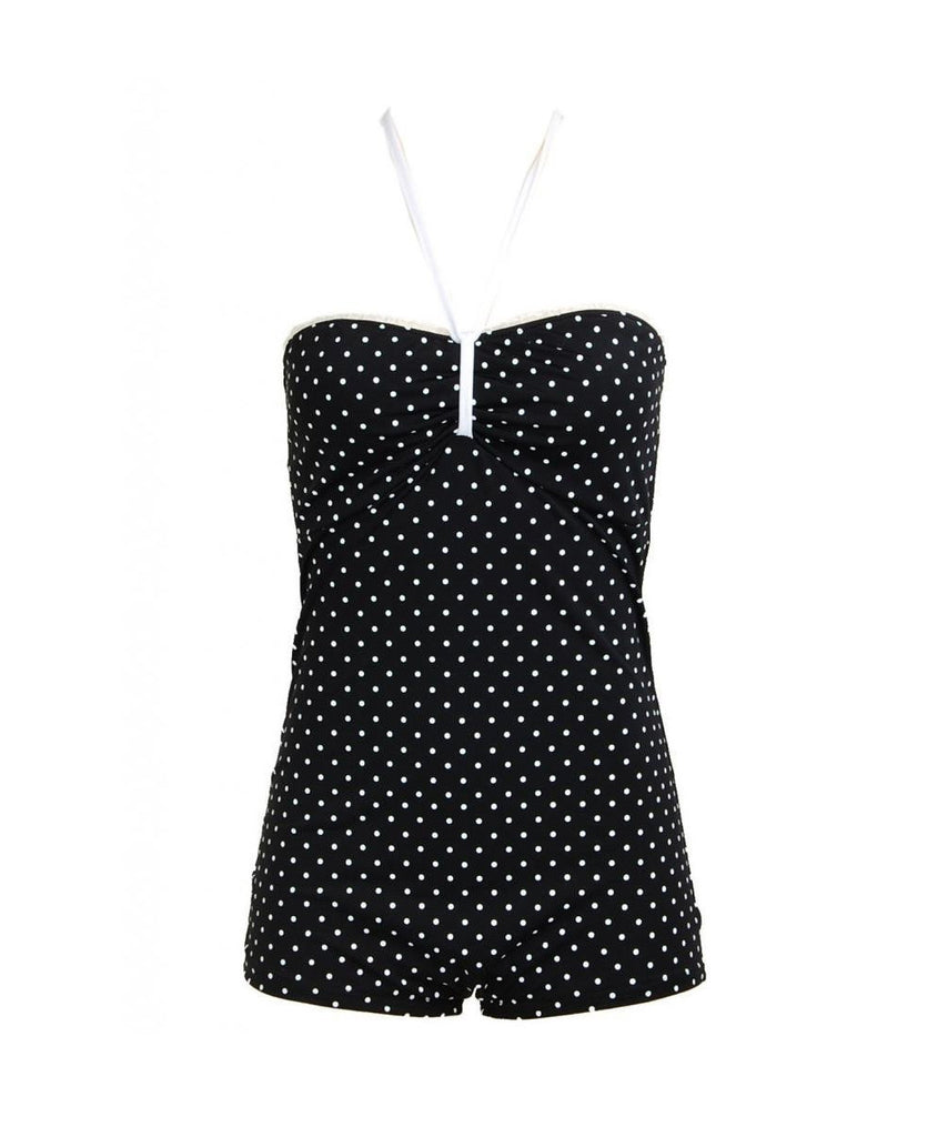 Polka Dot Black Vintage Swimsuit
