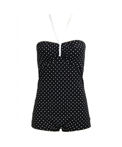 Polka Dot Black Vintage Swimsuit