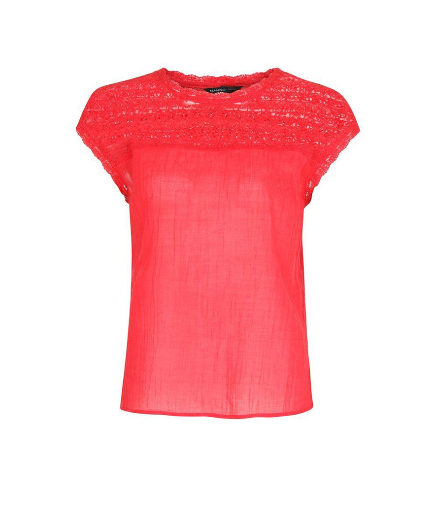 Embroidered Tulle Appliqué Blouse