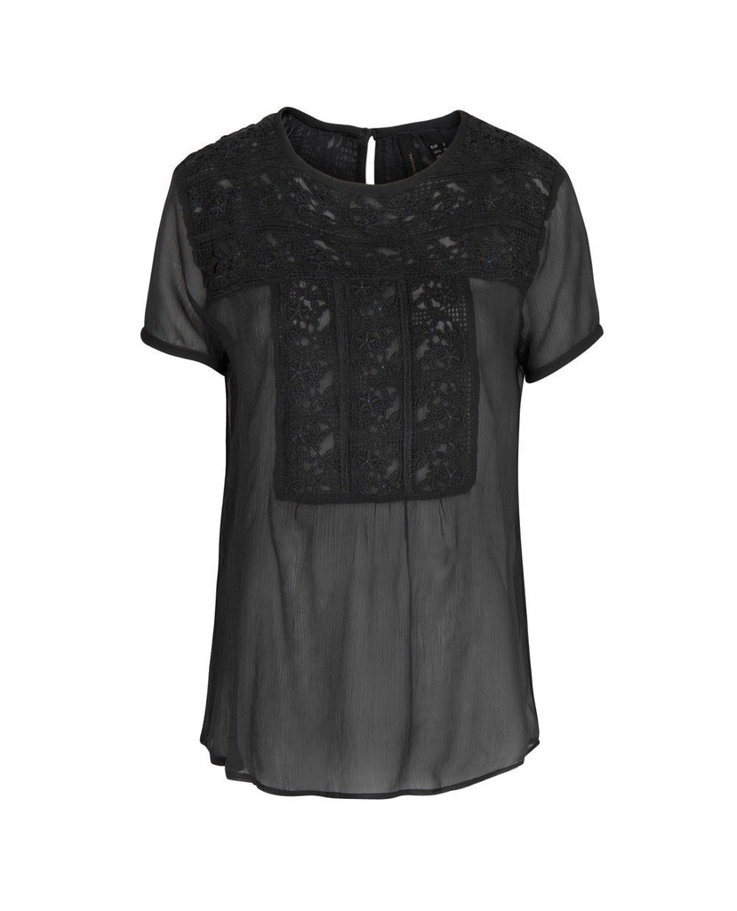 Spotted Guipure Blouse