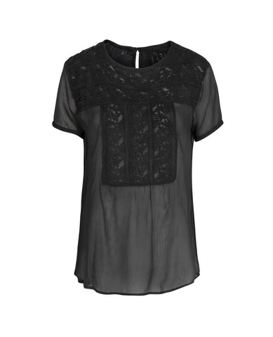Spotted Guipure Blouse