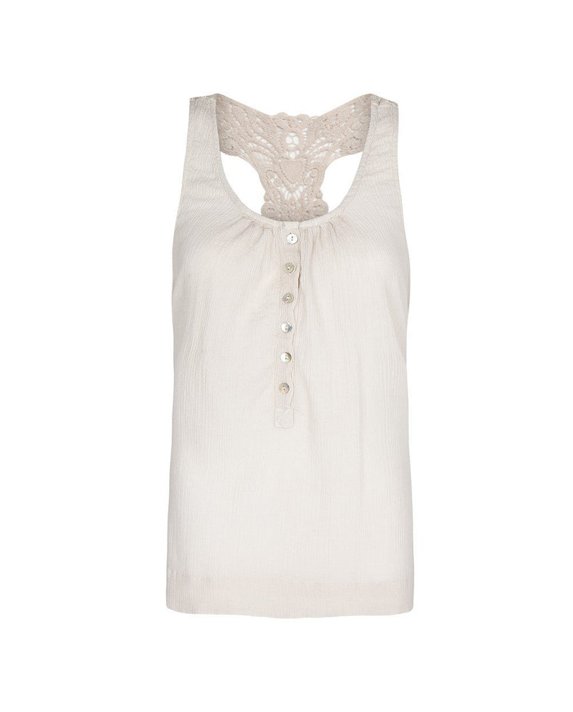 Crochet Back Cotton Top
