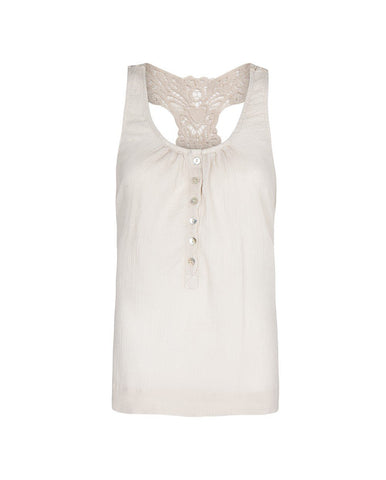 Crochet Back Cotton Top